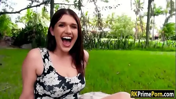 April Dawn swallows cum for some money Video hangat Besar