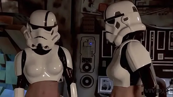 مقاطع فيديو رائعة Vivid Parody - 2 Storm Troopers enjoy some Wookie dick رائعة