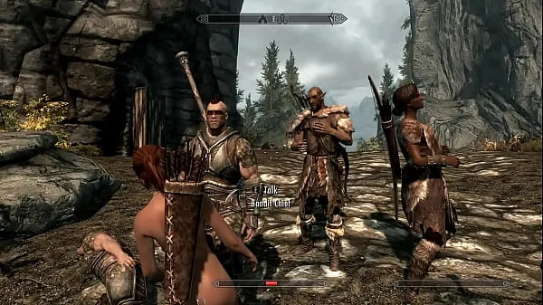 大きなSkyrim SexlabBanditはDovahkinに愛を与える温かい動画