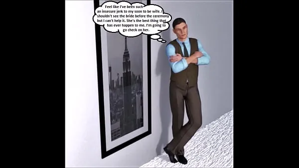 Большие 3D комикс: Горячая жена изменяет мужу с членом семьи в день свадьбы теплые видео