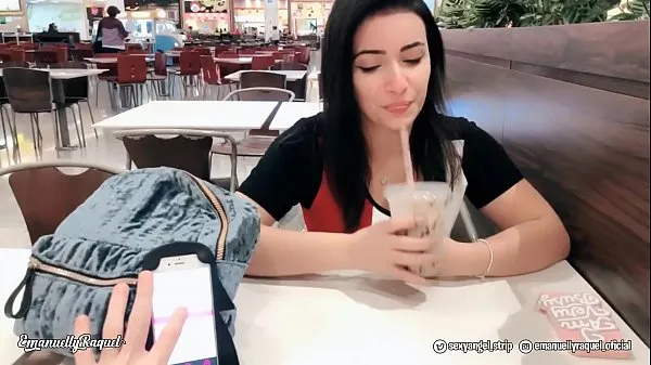 Big Emanuelly Cumming in Public with interactive toy at Shopping Public female orgasm interactive toy girl with remote vibe outside warm Videos