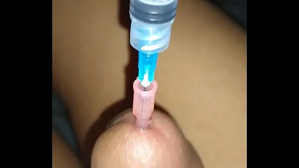 Büyük Inyectando agua dentro de mi pene con un cateter sıcak Videolar