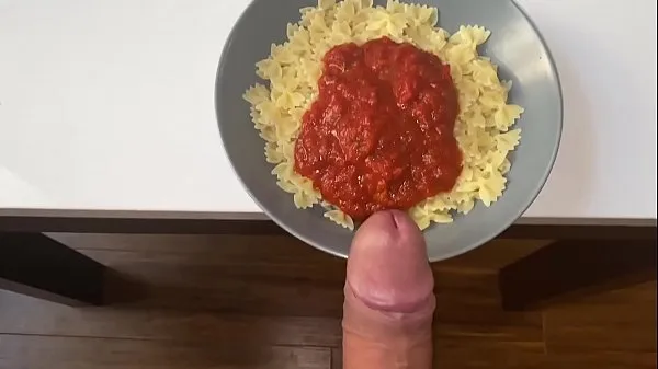 Grote I EAT MY MAN'S CUM PASTA AND I LOVE IT warme video's