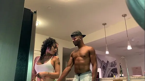 Big Sexy Latina Putting the Groceries away then take a Big Black Dick (Part 2 warm Videos