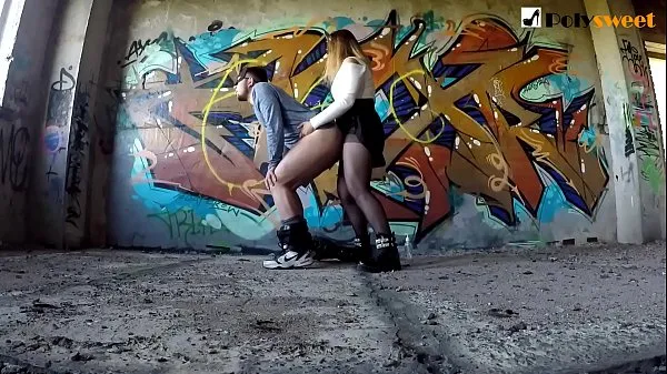 Duże Drawing graffiti, fucking a guy and giving cum on my chest (risky public pegging ciepłe filmy