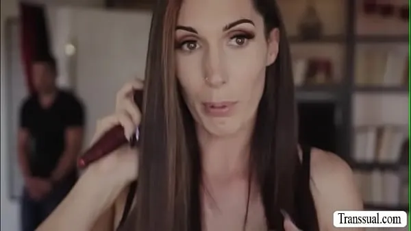 مقاطع فيديو رائعة Stepson bangs the ass of her trans stepmom رائعة