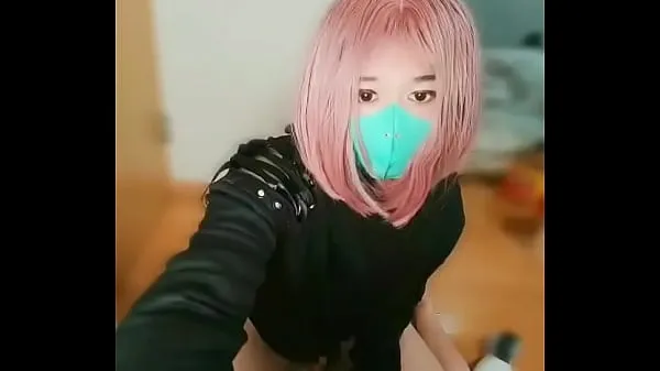 Μεγάλα Japanese pink hair sissy ζεστά βίντεο