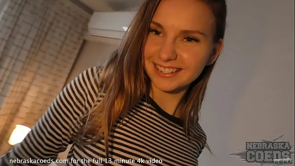 Big new girl 19yo with braces first time in studio warm Videos