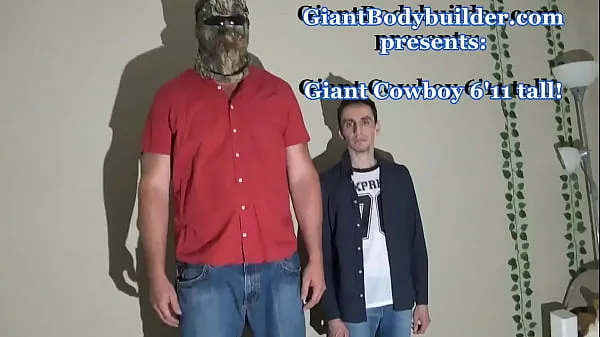 Nagy The Giant Cow boy, 6'11" tall beefy Cowboy dominate, lift & fuck his boyfriend meleg videók