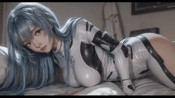 大 AI generated Rei Ayanami asking for a cock 温暖的视频